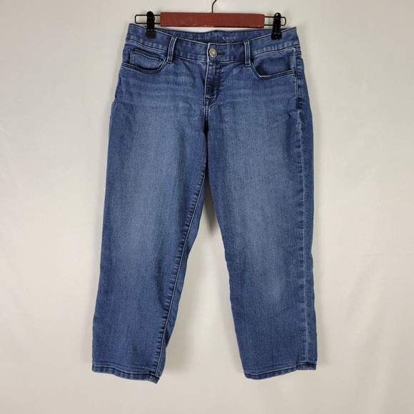 The Limited 917 Jeans Womens 6 Blue Denim‎ Low Rise Crop Medium Wash W28 x L21.5 - Picture 1 of 13